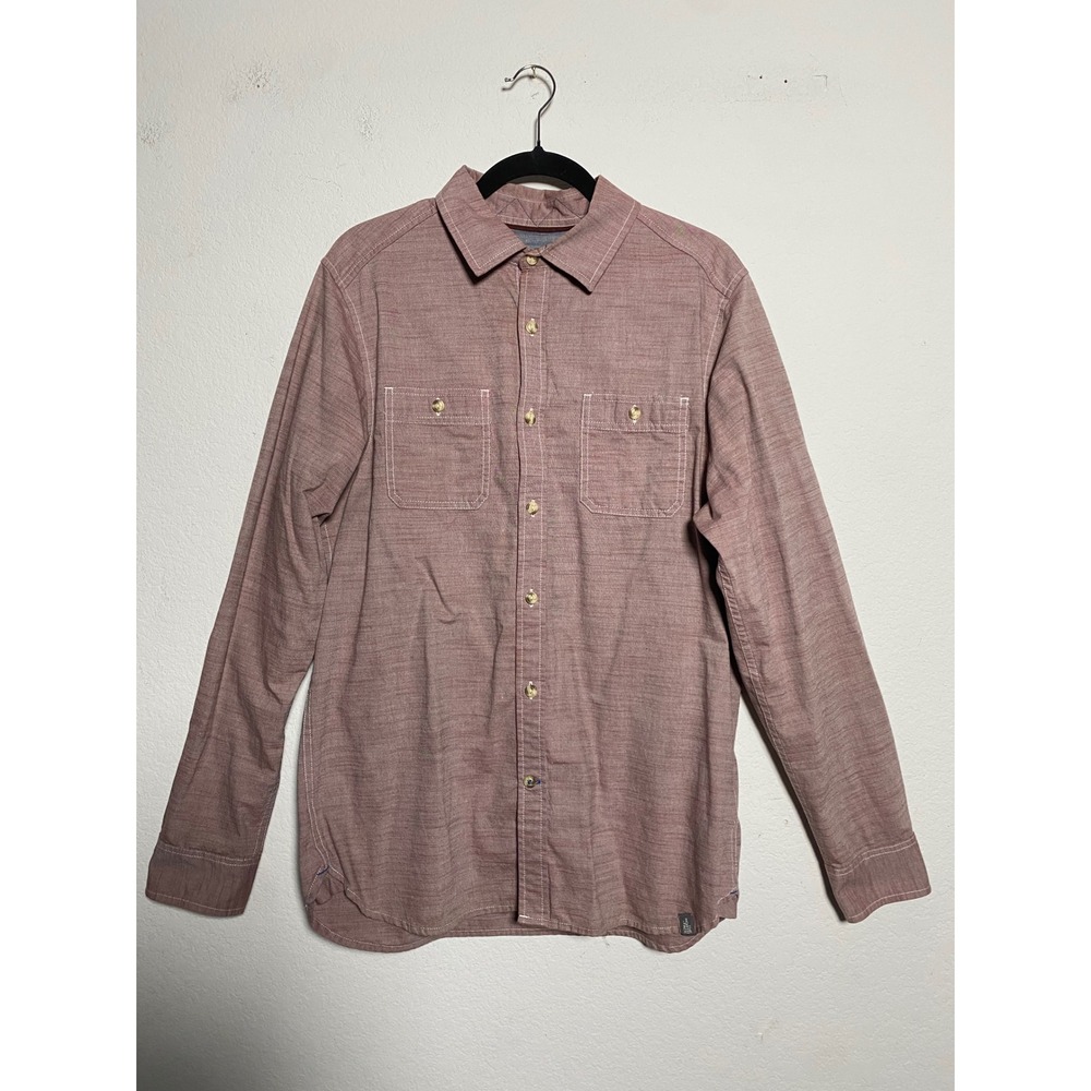 The North Face Long Sleeve Button Down Mens M Dusty Rose Chambray Outdoor Casual
